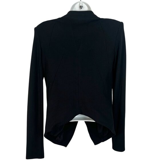 Helmut Lang Knit Pointed Hem Blazer Knit Jacket Viscose Stretch Black Medium - Picture 7 of 12
